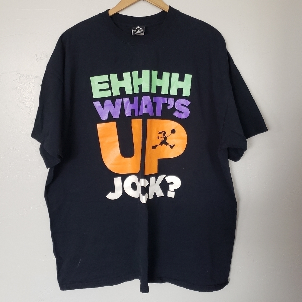 Air Jordan Men's XXL Black Short Sleeve Shirt Ehhhh What's Up Jock? Looney Tunes